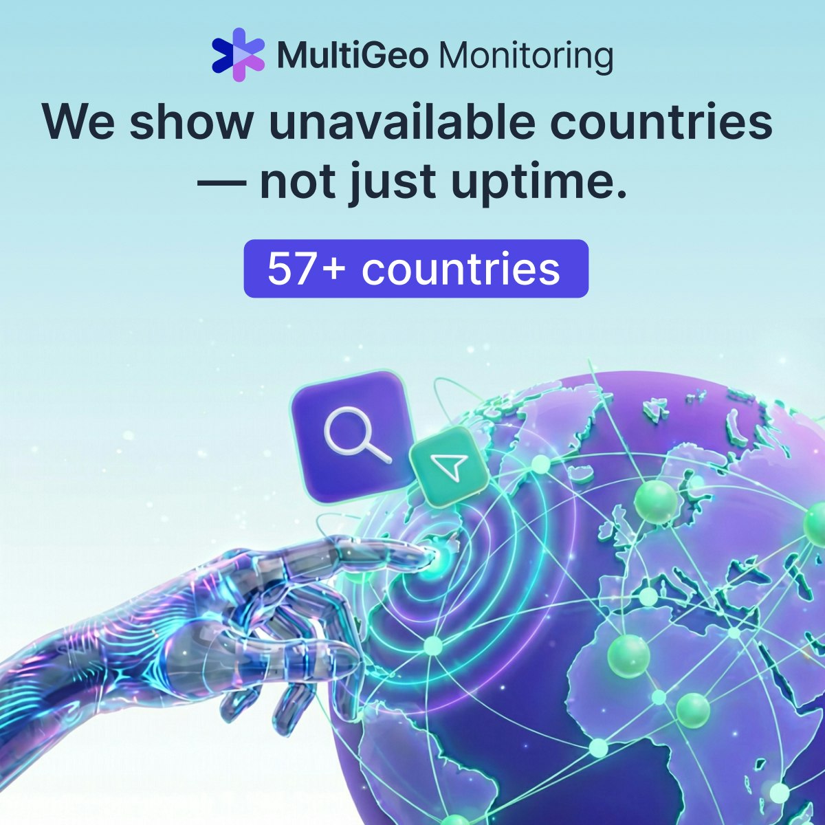 MultiGeo Monitoring  - Product Hunt launch logo