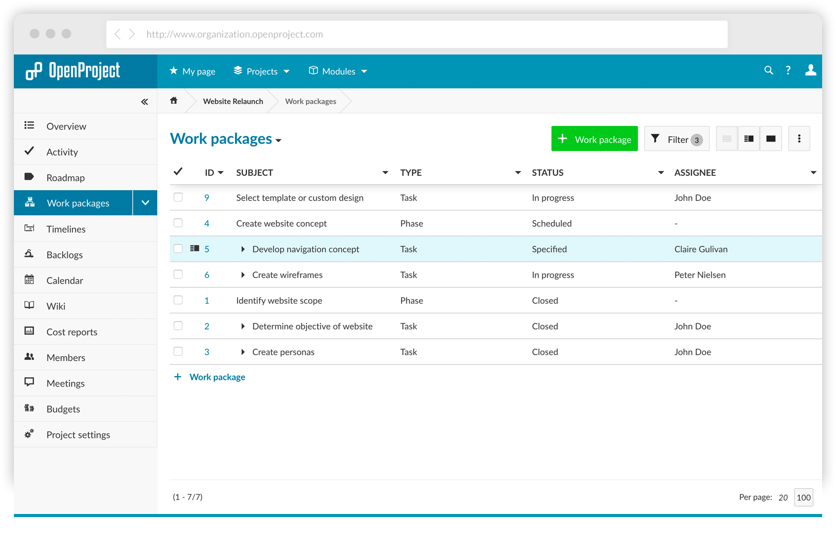OpenProject gallery image