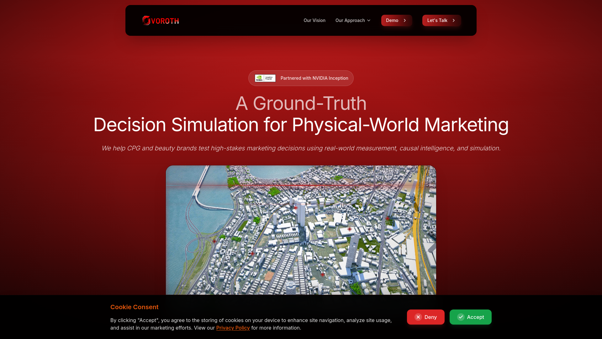 Voroth Market Intelligence - Main product screenshot demonstrating key features and user interface