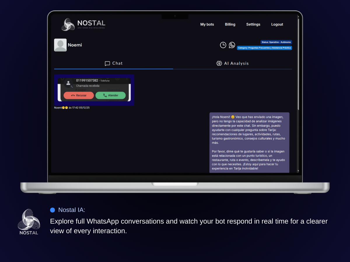 Nostal Chat - Screenshot 4 showing product features and functionality