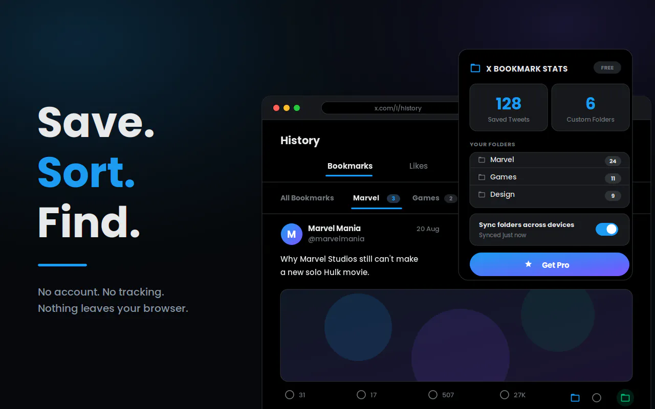 Bookmark Organizer for Twitter & X gallery image