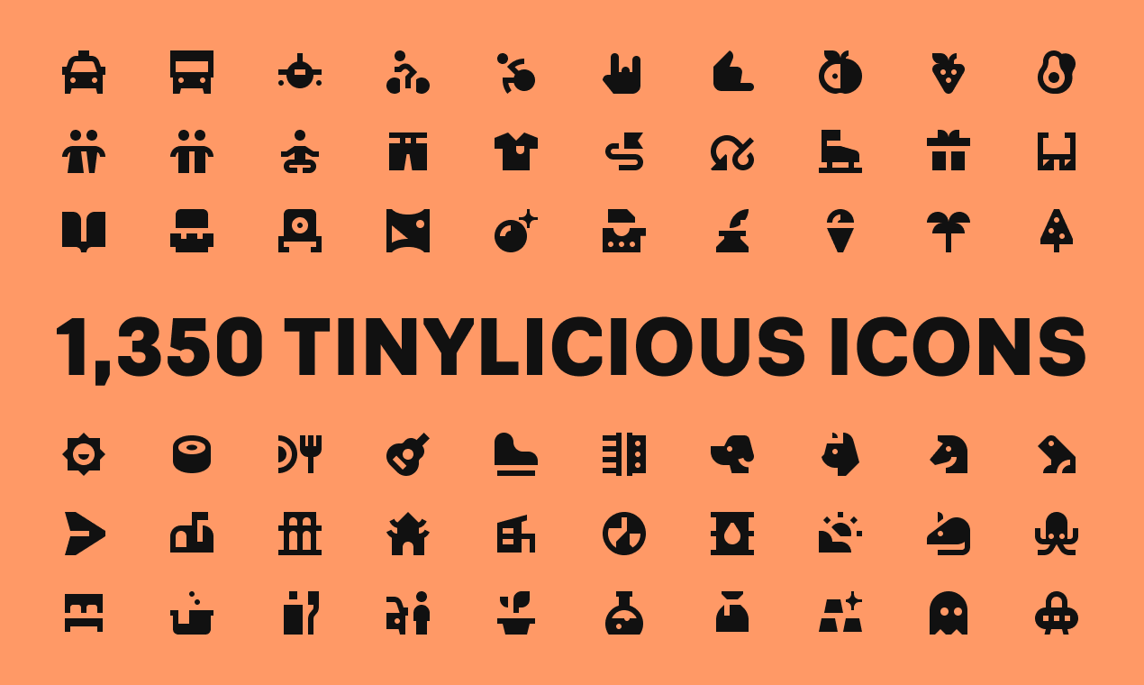 Média Minuscule - 1 350 icônes minuscules et délicieuses conçues à 16 × 16 pixels 1