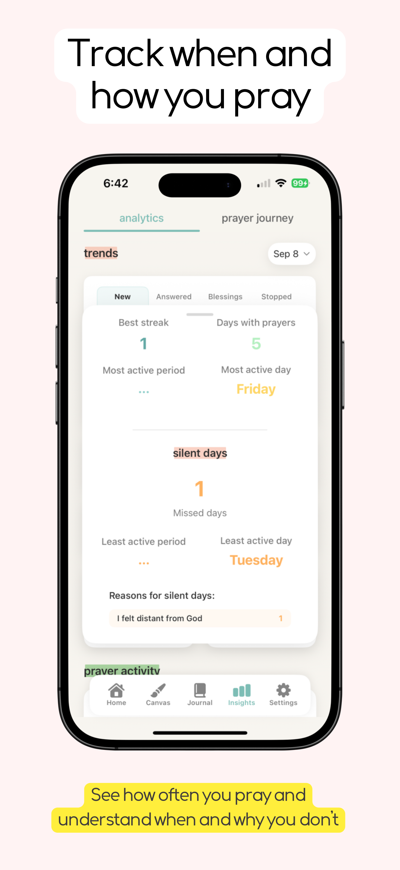 Média Pourtant: priez plus - Vie de prière entière dans une application: tracker, journal, motifs 6