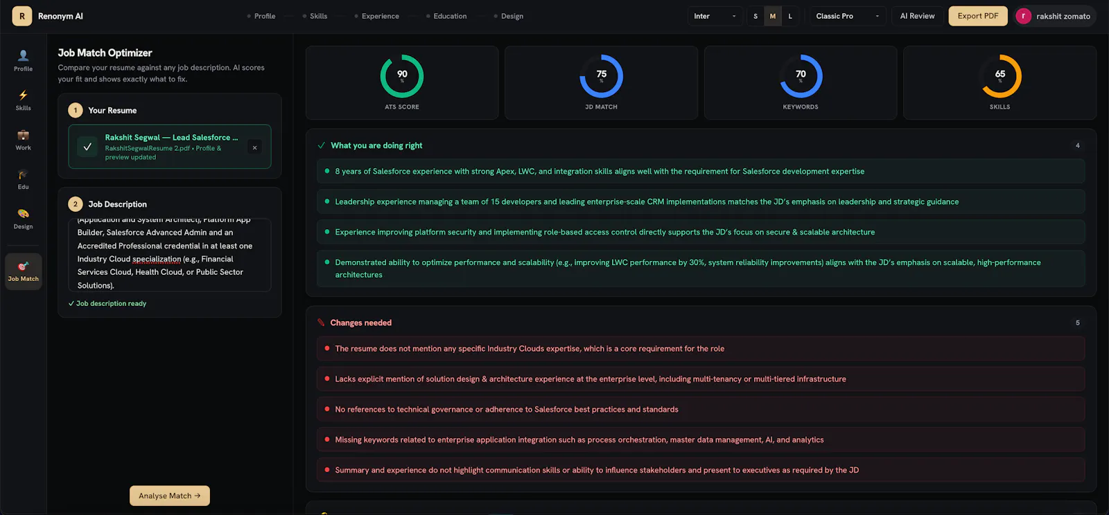Renonym screenshot 2