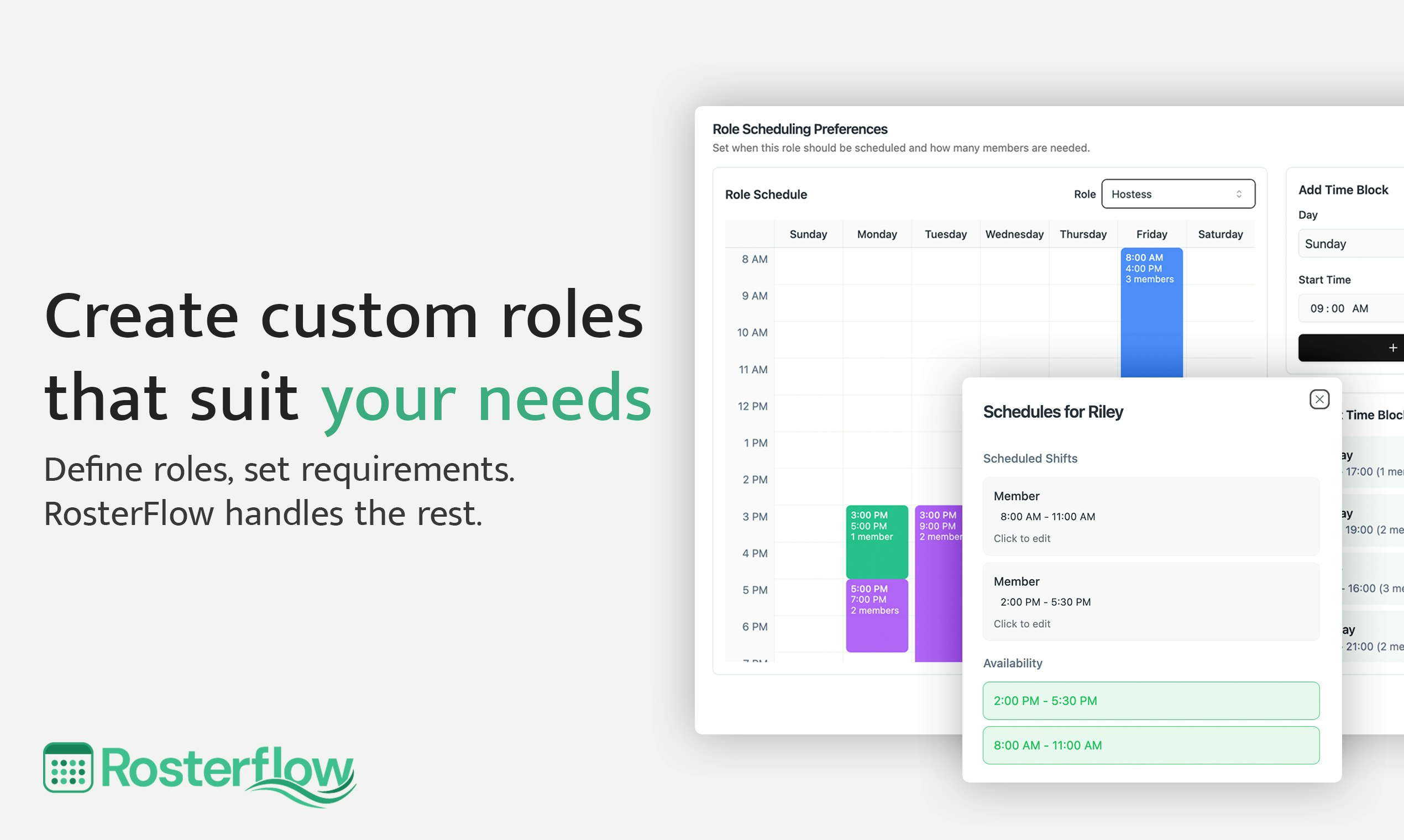 Rosterflow - より賢く、難しくないスケジュール - 機能する従業員の計画メディア3