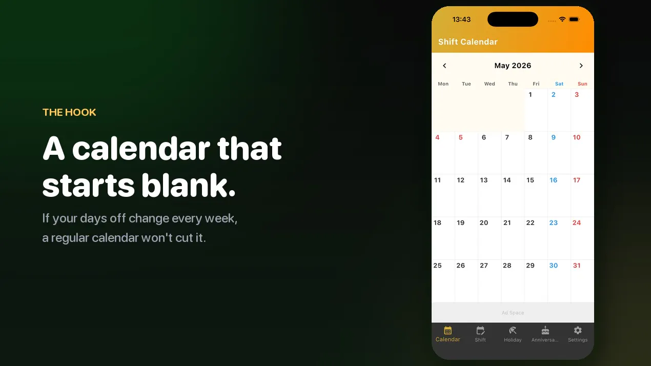 Shift Calendar & Alarm product