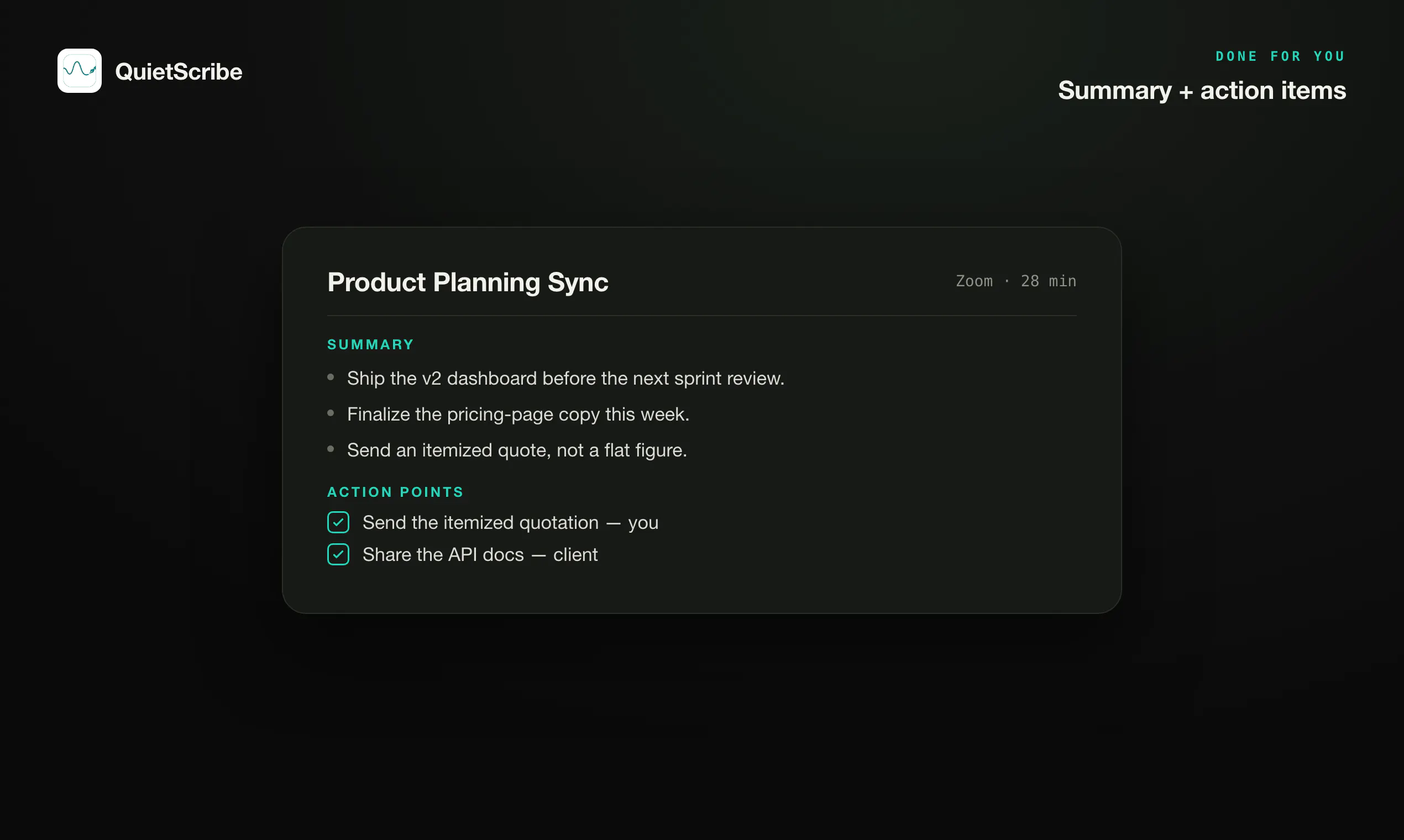 QuietScribe gallery image