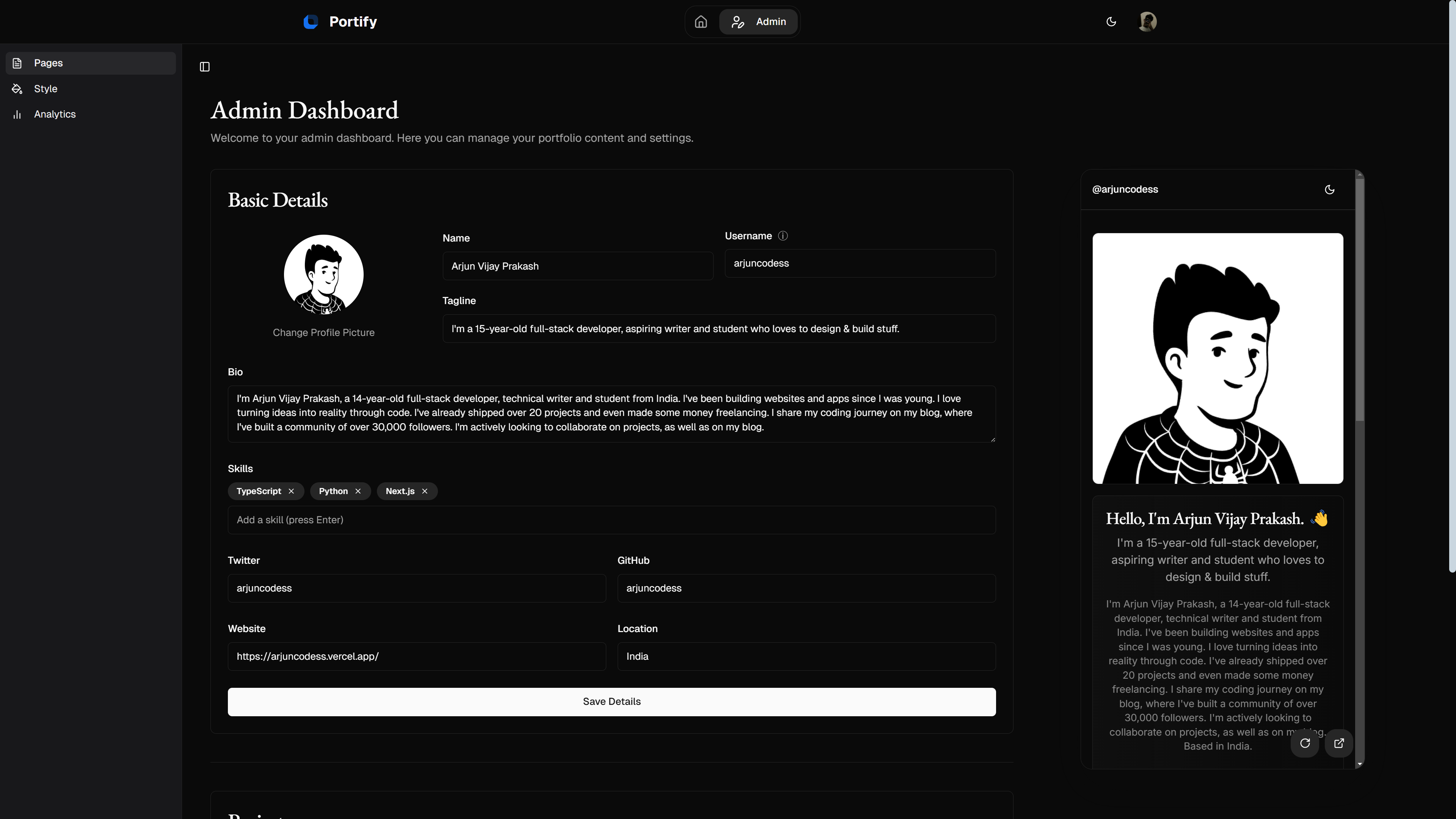 GetPortify - Создайте свой профессиональный портфель с легкостью медиа 5
