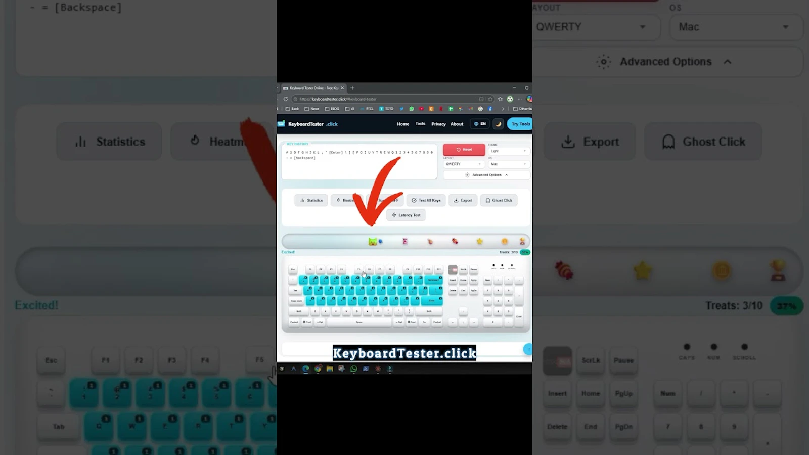KeyboardTester.Click screenshot 1 (video preview)