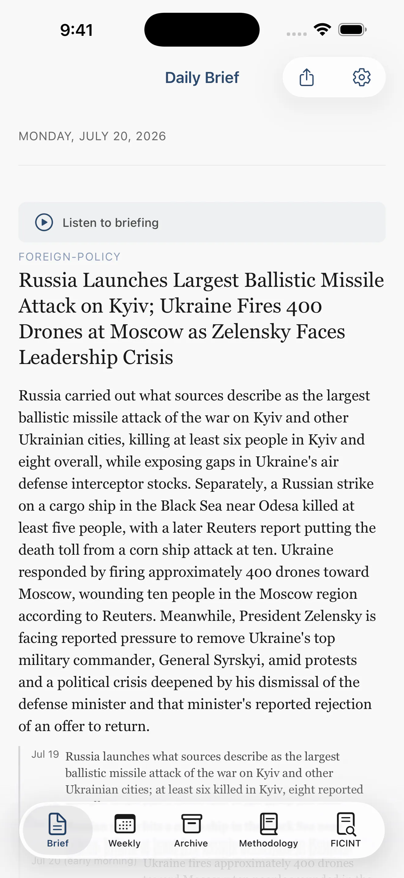 Citizen's Daily Brief gallery image