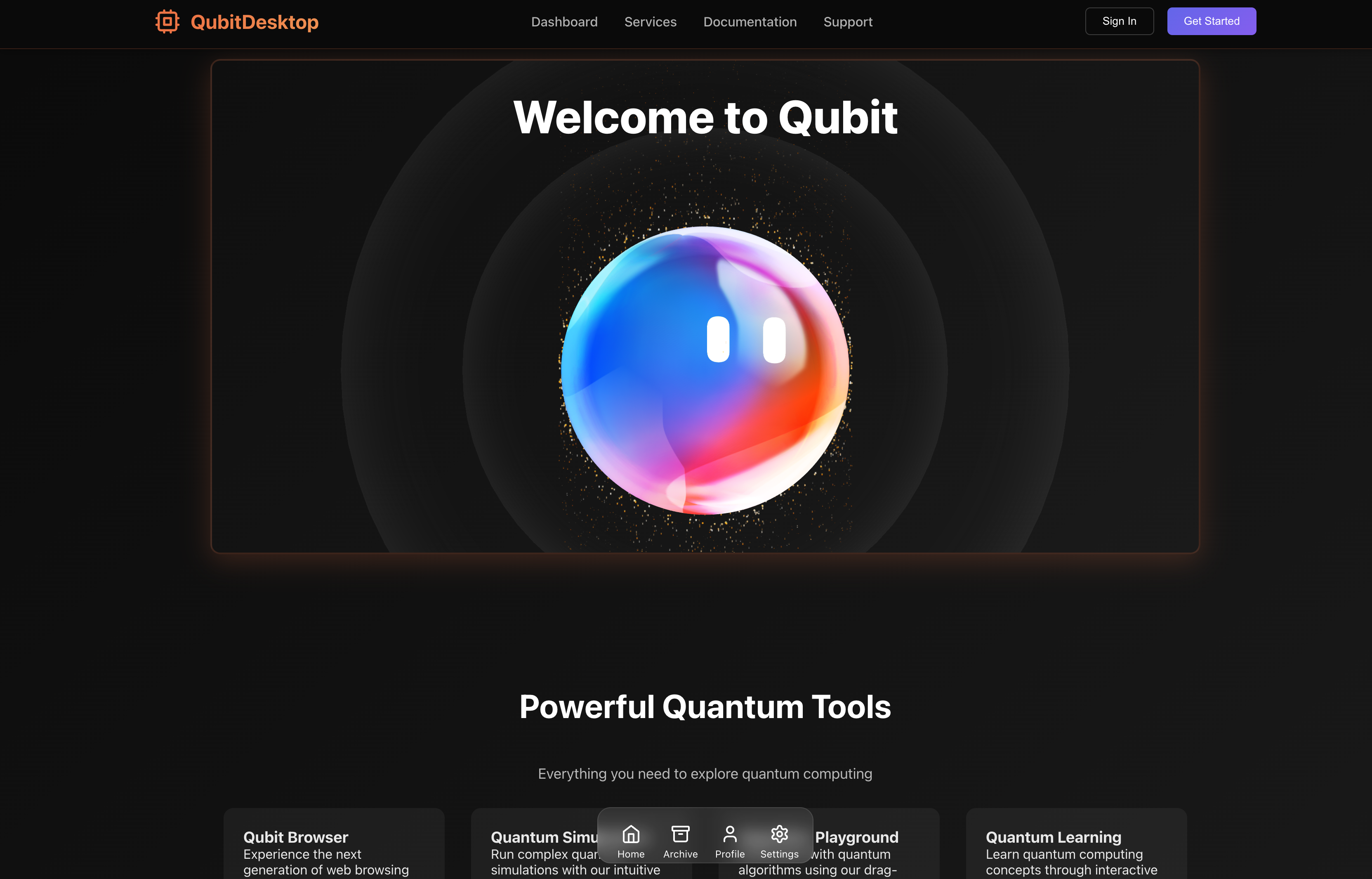 Qubit - Screenshot 3 showing product features and functionality