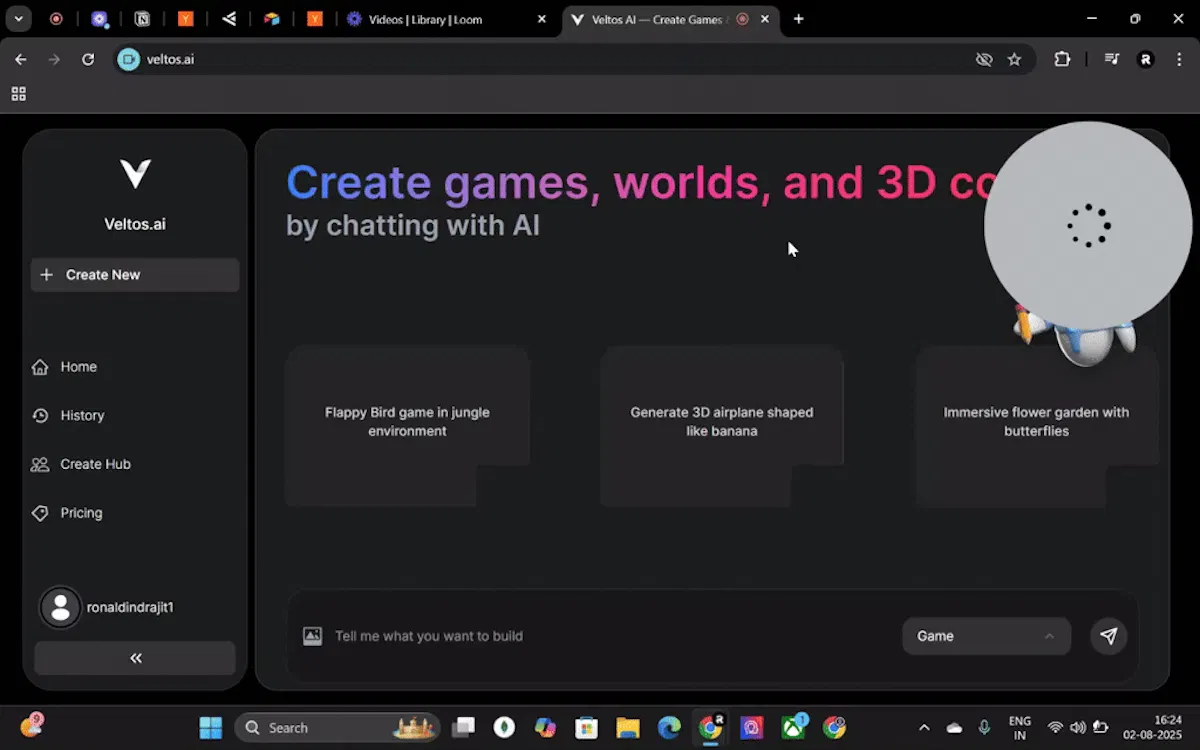 Prompt to game and 3D models