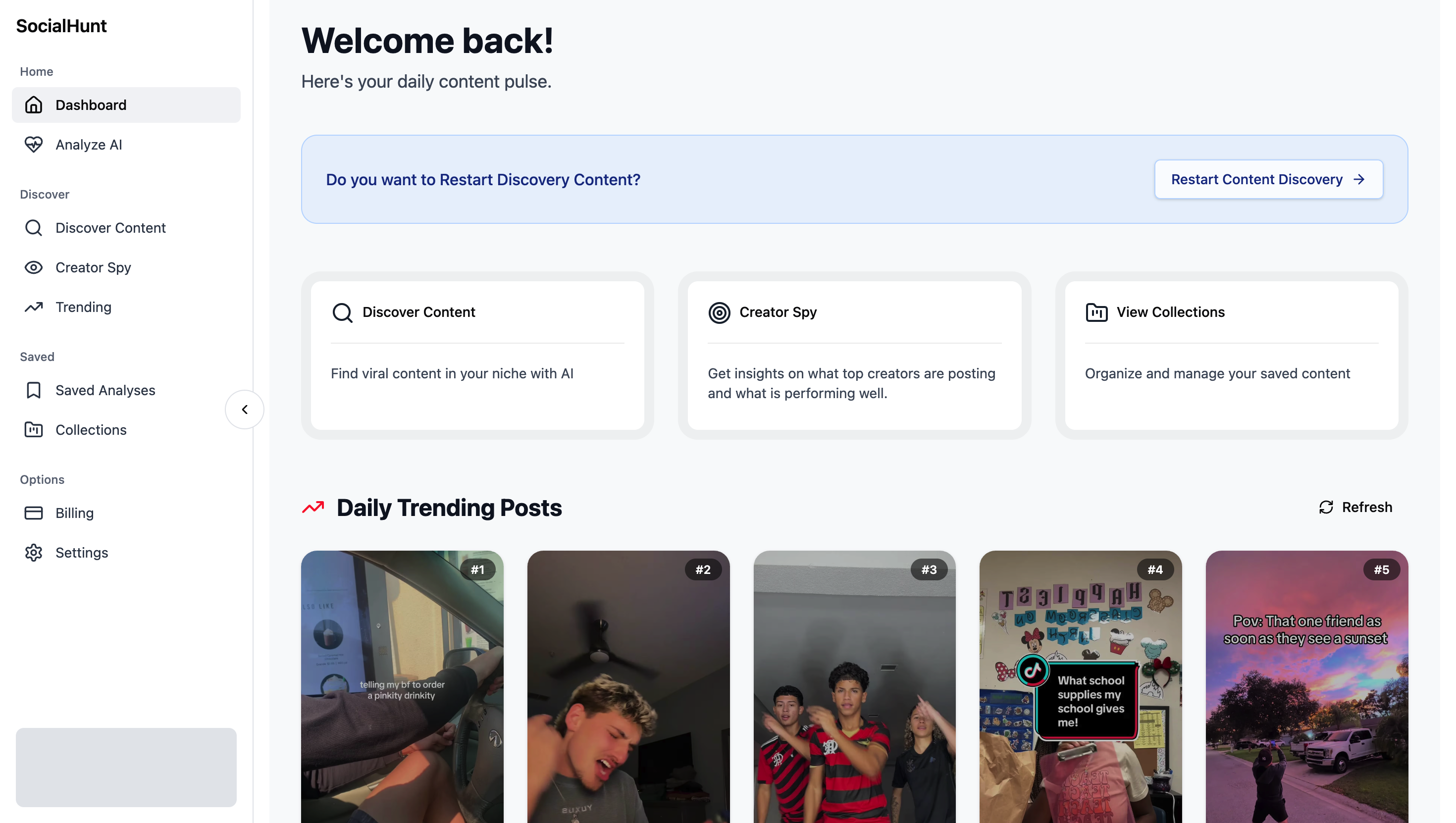 SocialHunt.co - AI ile keşfetmenize, yaratmanıza ve viral olmanıza yardımcı olur. medya 2