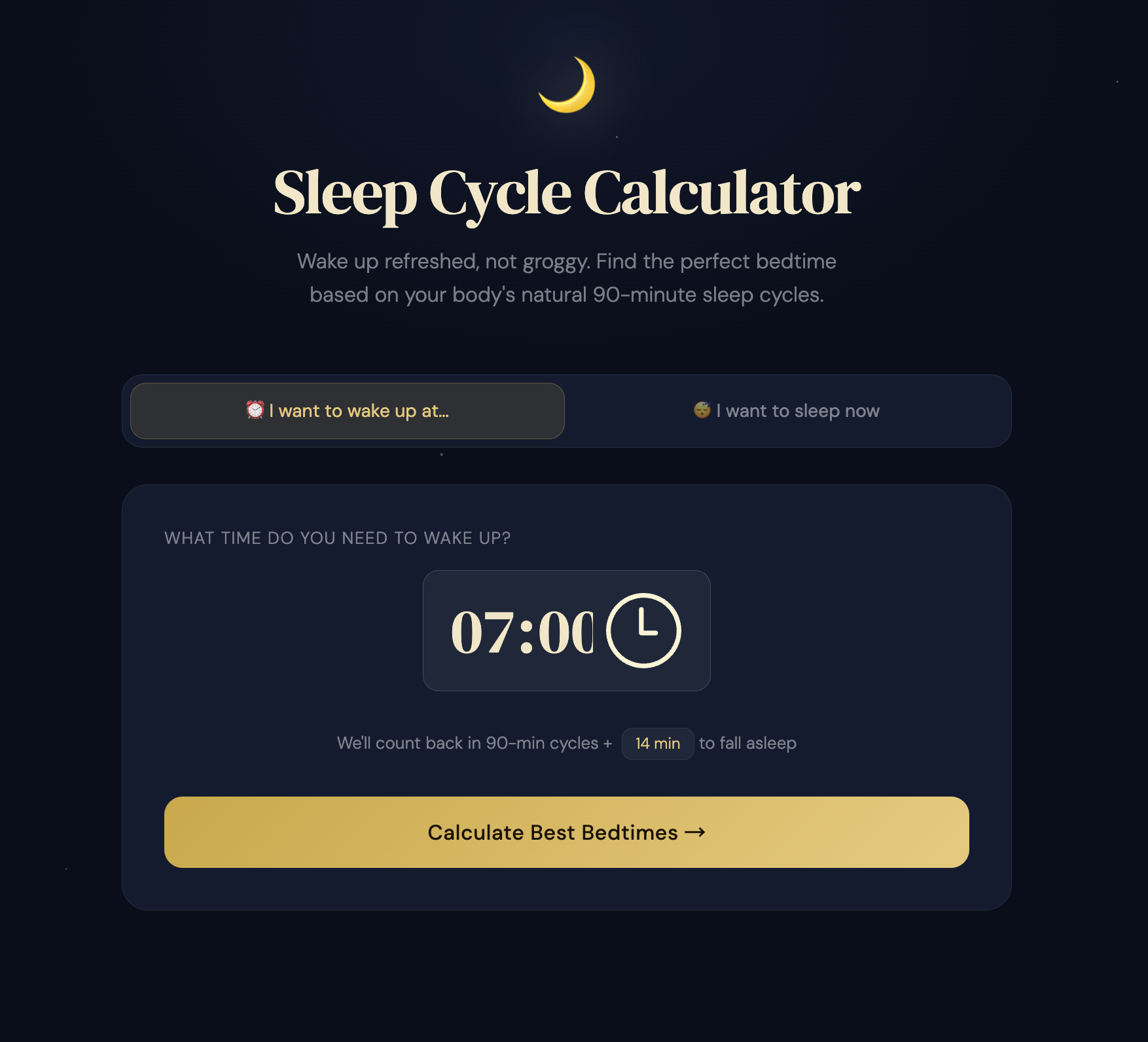 Sleep Cycle Calculator