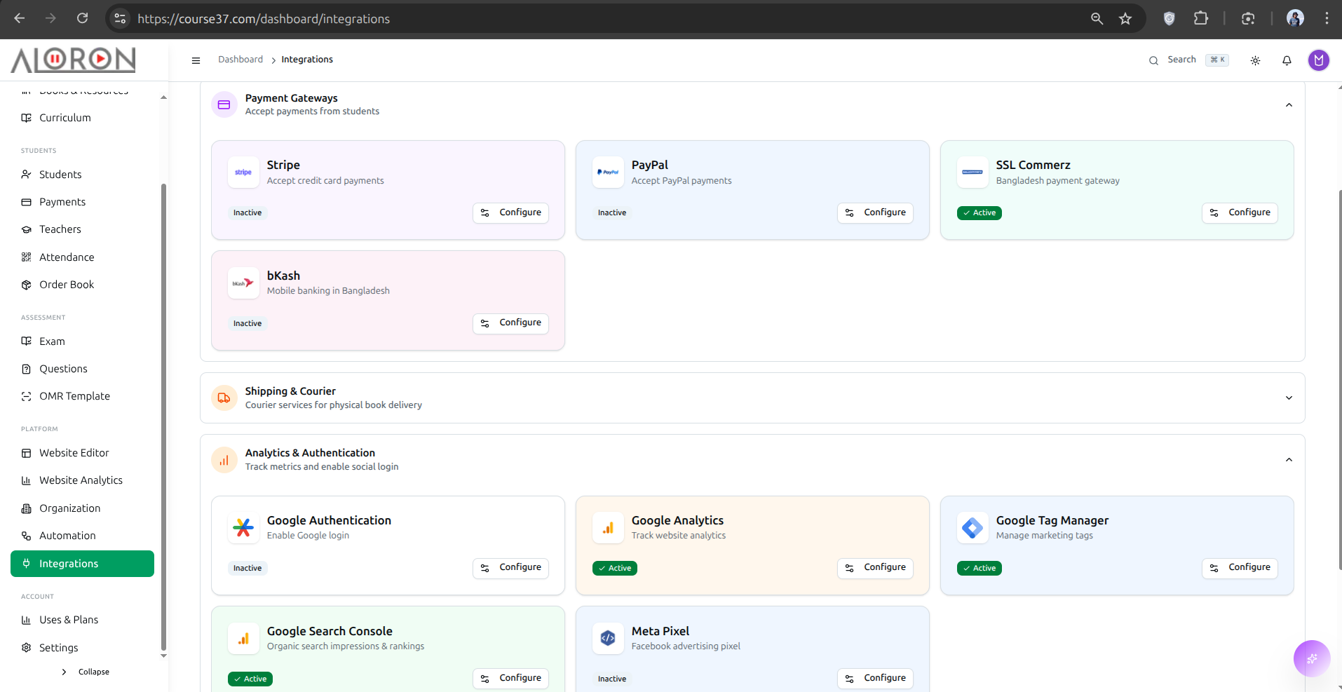 Course37 - Screenshot 5 showing product features and functionality