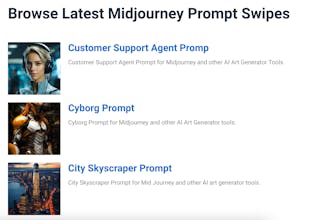 Prompt Swipes For Midjourney gallery image