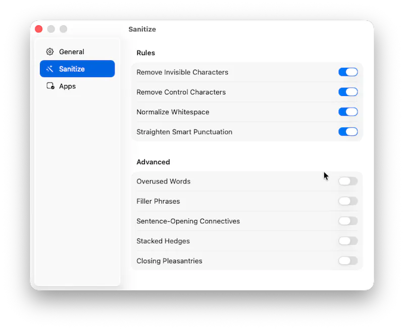 Clipboard Sanitizer screenshot 1