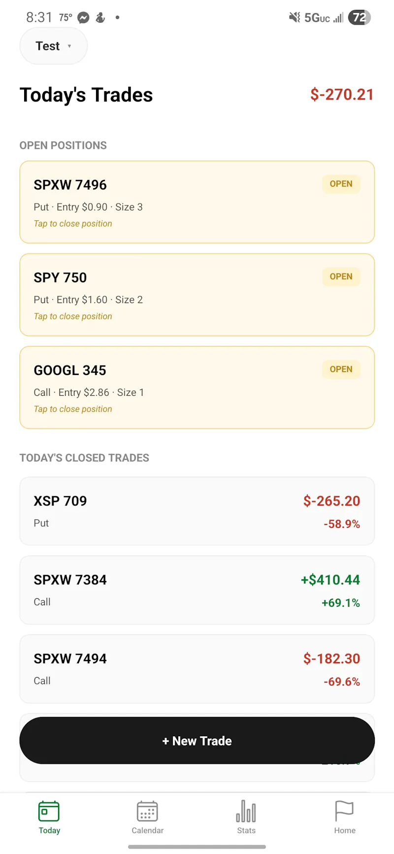 Vaultlog - Trading Journal screenshot 1