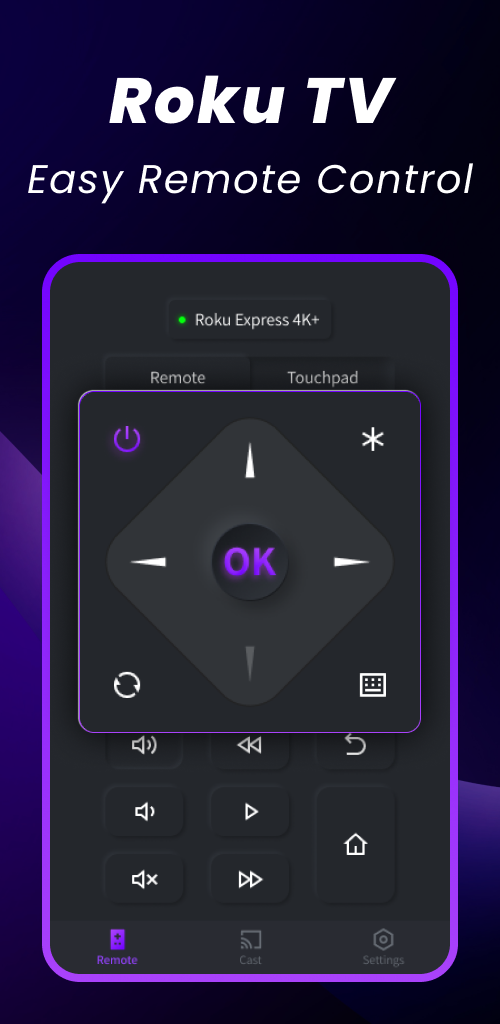 Roku TVのリモコン media 6