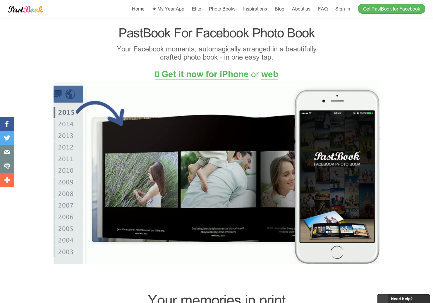 Facebook Photo Book by Pastbook All your Facebook moments, in a