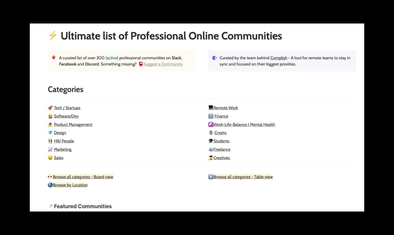 Ultimate List of Online Communities media 2