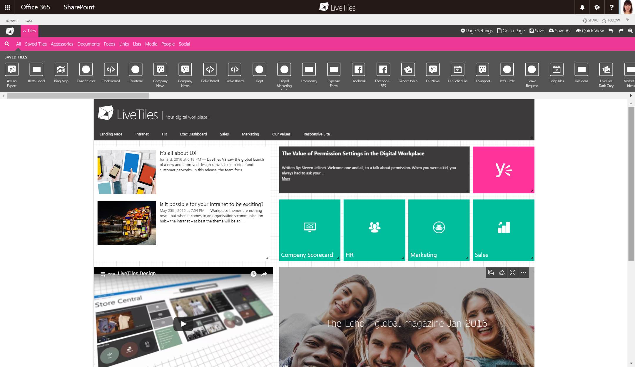 LiveTiles SharePoint gallery image
