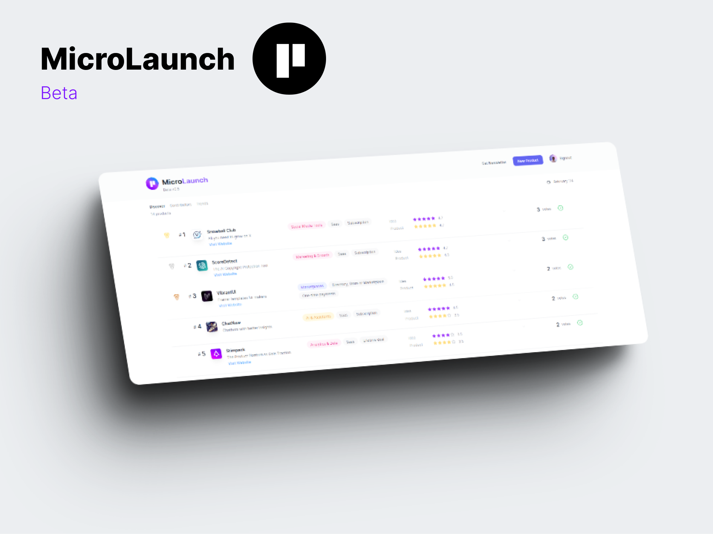 Microlaunch - Avvia e ottieni feedback sia sull'idea che sul prodotto media 1