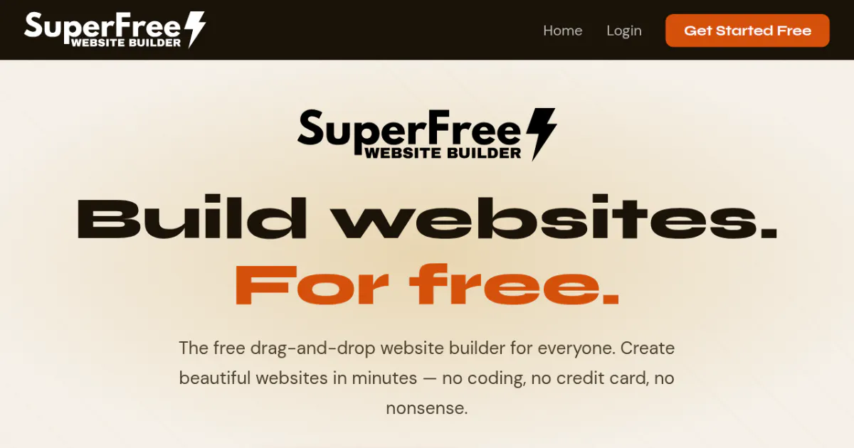 SuperFree Website Builder gallery image