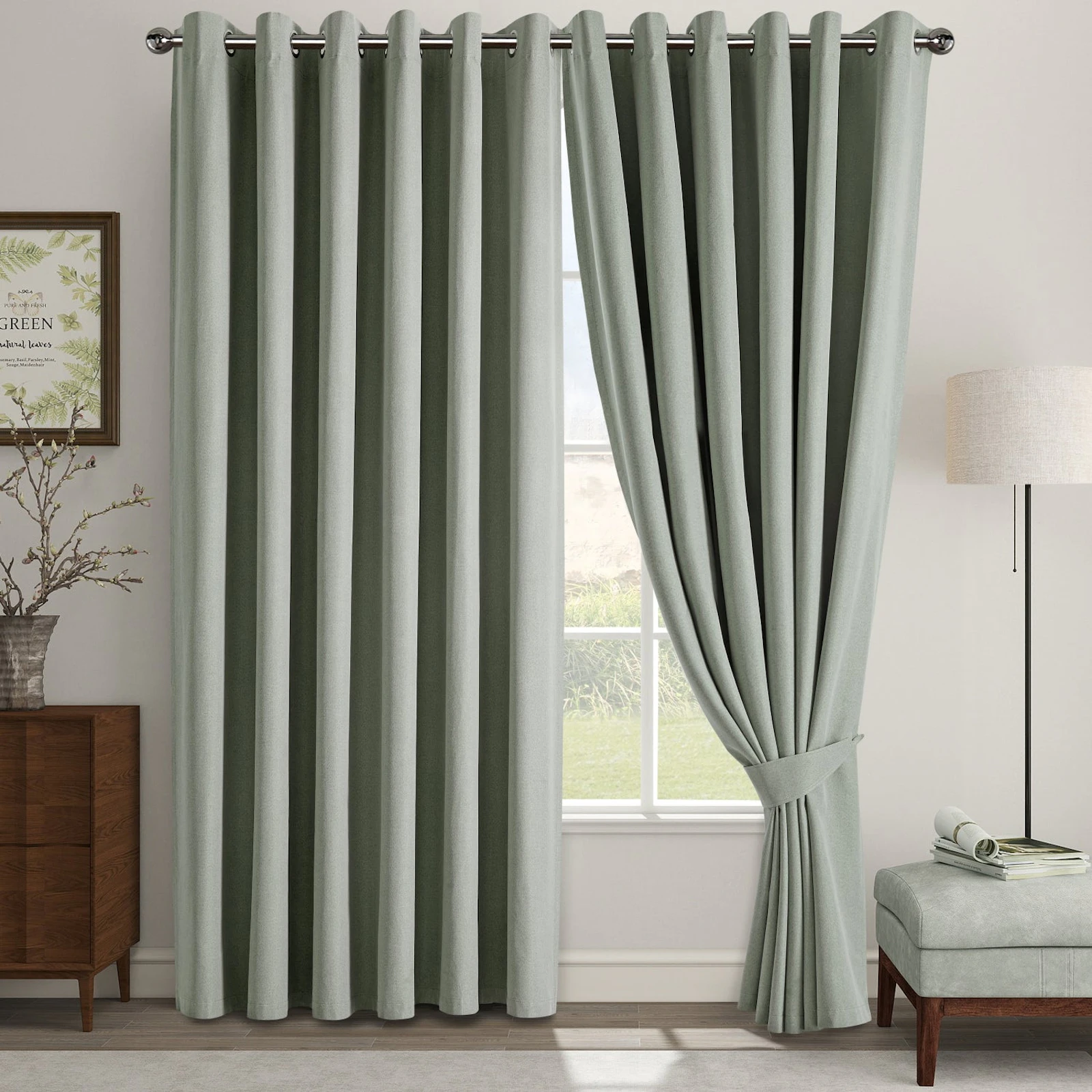 Linen Blackout Eyelet Curtains screenshot 11