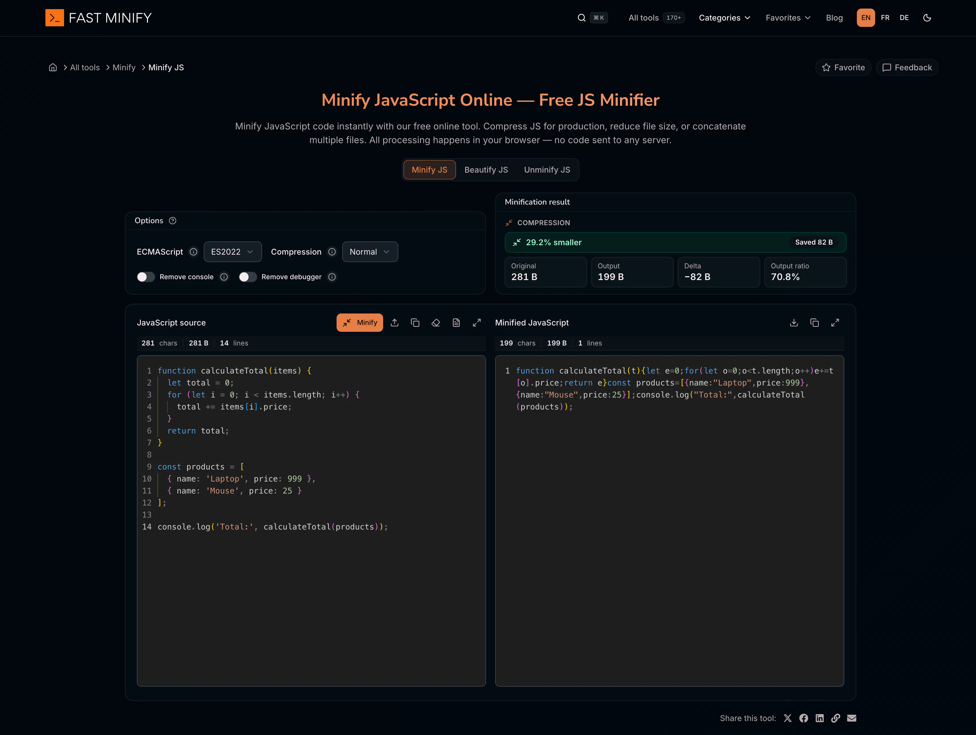 FastMinify gallery image