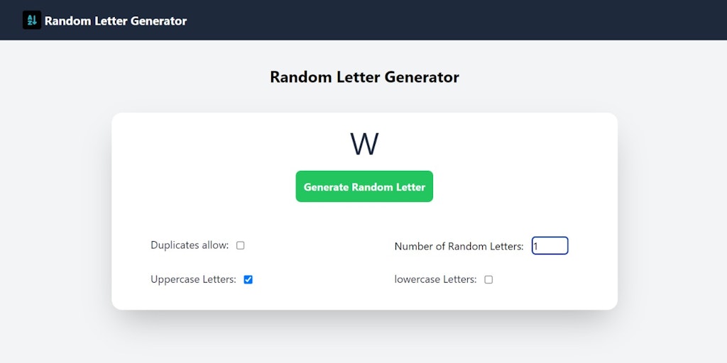 Random Letter Generator: get a random letter | Product Hunt