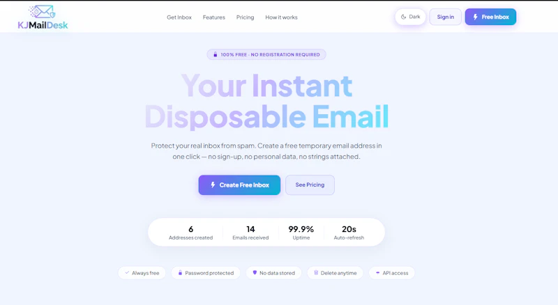 KJMailDesk screenshot 1