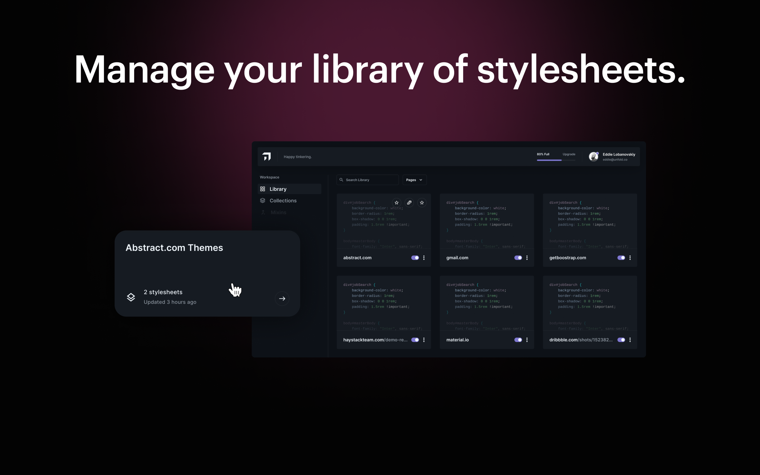 Amino CSS Editor Image