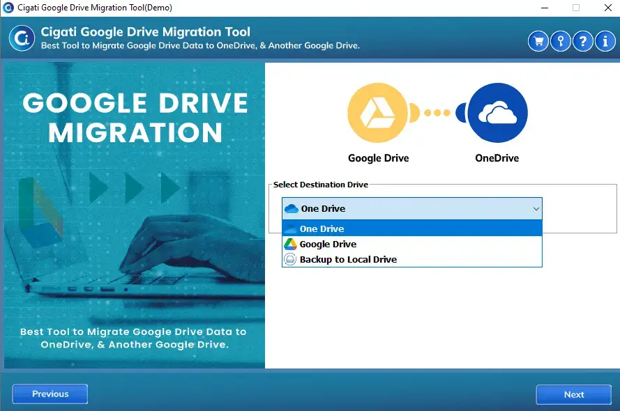 Mídia 5 de Google Drive para o OneDrive Migration Tool - Ajudando os clientes a fazer backup e migrar seus arquivos do Google Drive