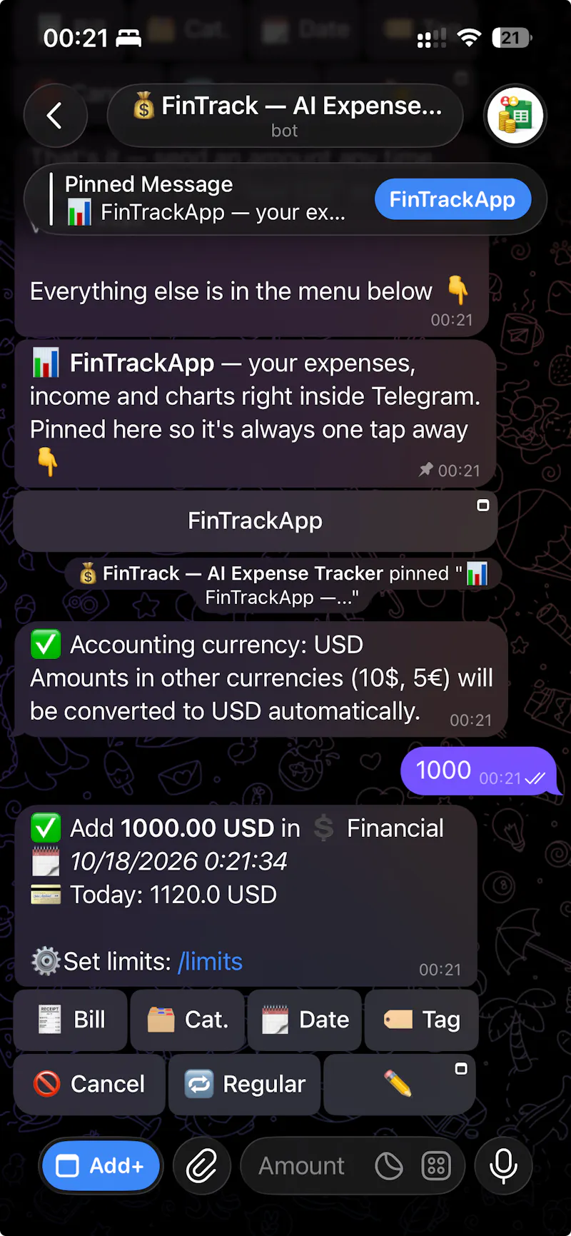 FinTrack — AI Expense Tracker screenshot 2