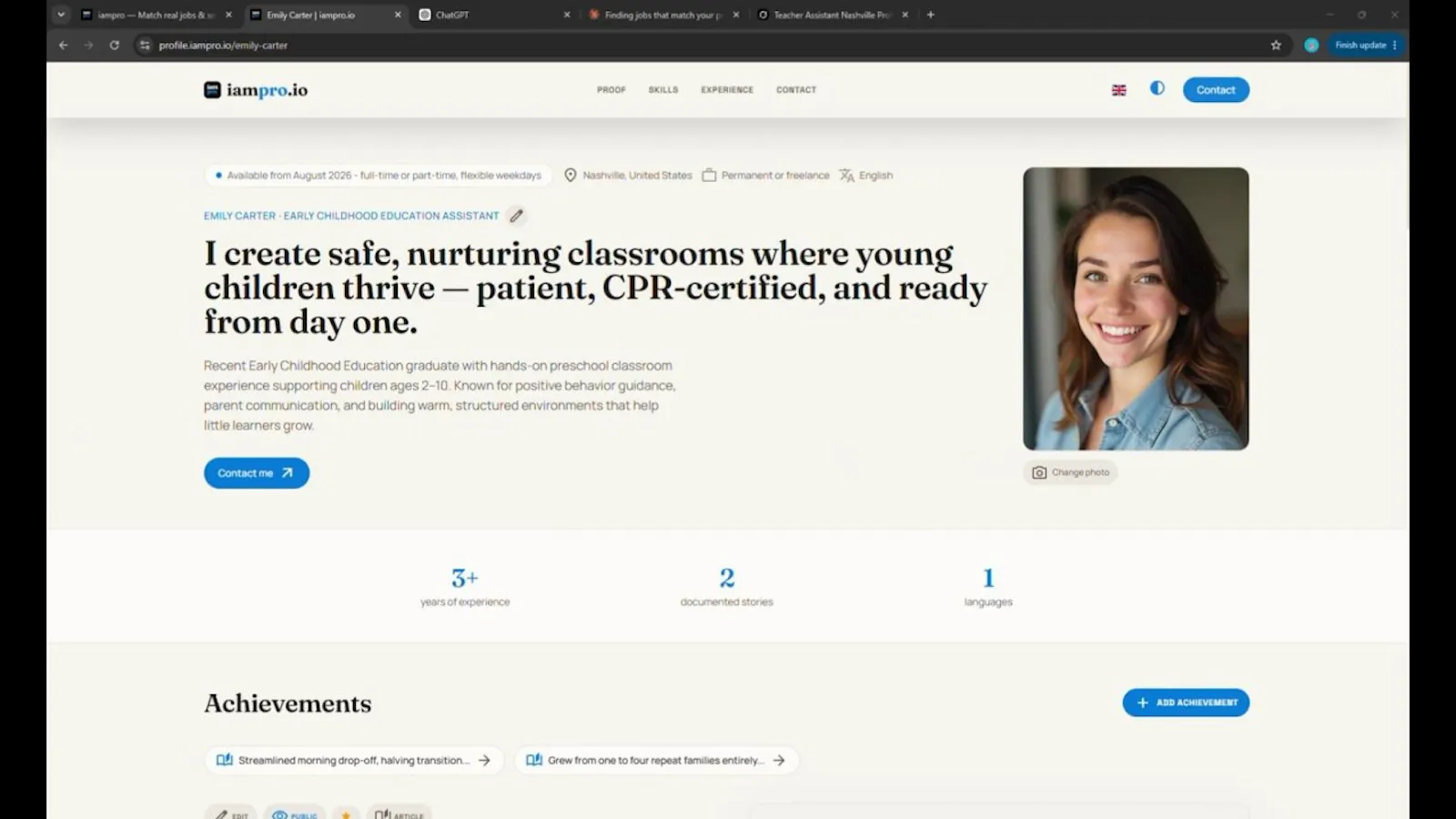 iampro.io screenshot 1 (video preview)