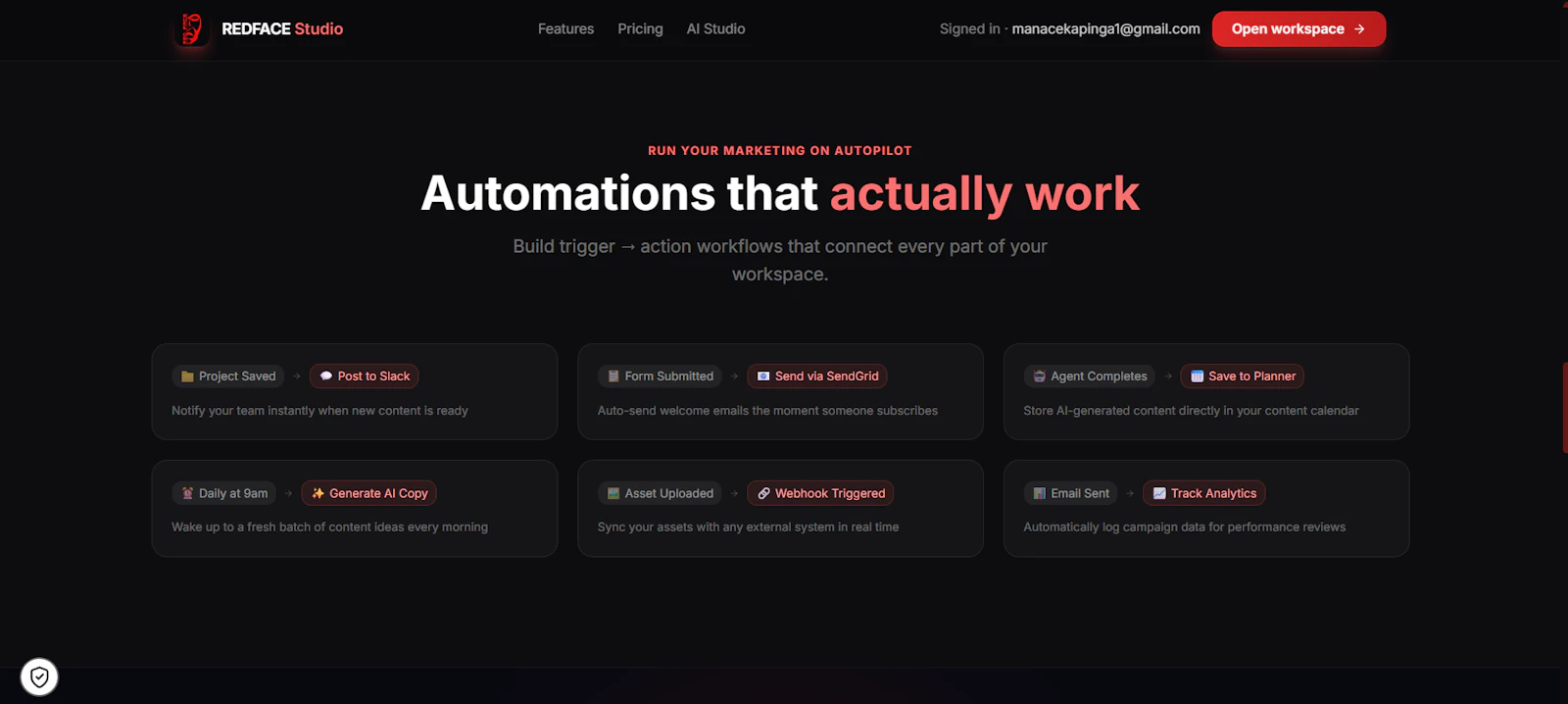 Redface Studio screenshot 1