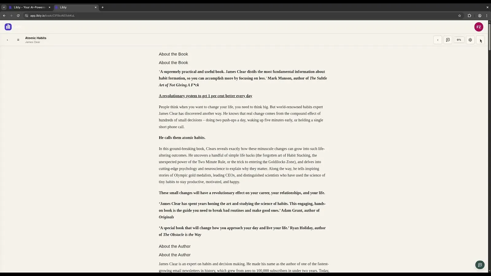Libly screenshot 1 (video preview)