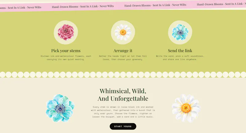 Digibouquet — Free Flowers by Link screenshot 1