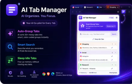 AI Tab Manager - search , sleep & Manage gallery image