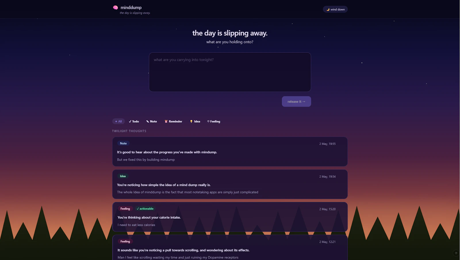 MindDump screenshot 1