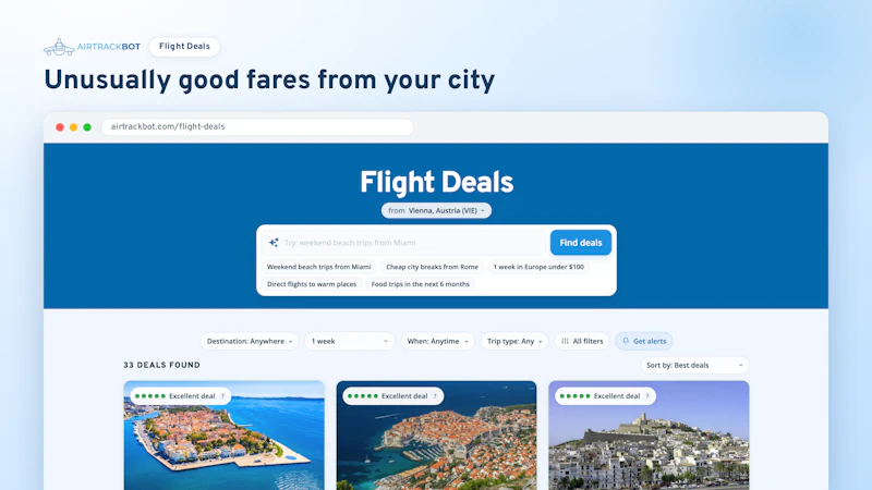 AirTrackBot • Flight Deals screenshot 1
