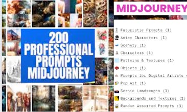 100+ ChatGPT + 200 Midjourney Prompts gallery image