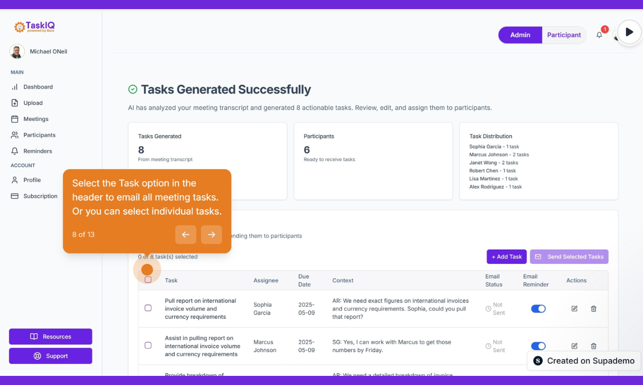 TaskIQ - Meeting tasks by email gallery image