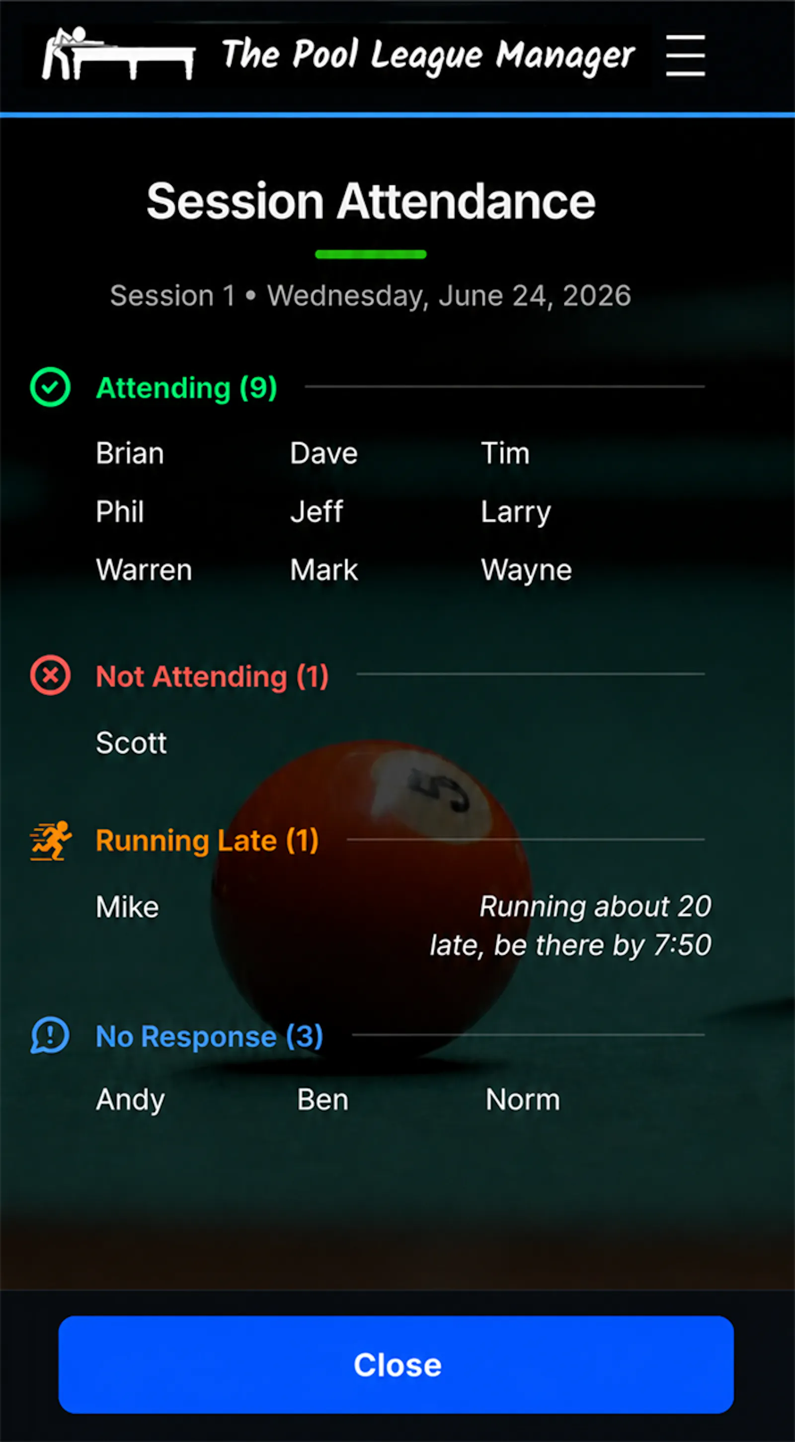 The Pool League Manager screenshot 4