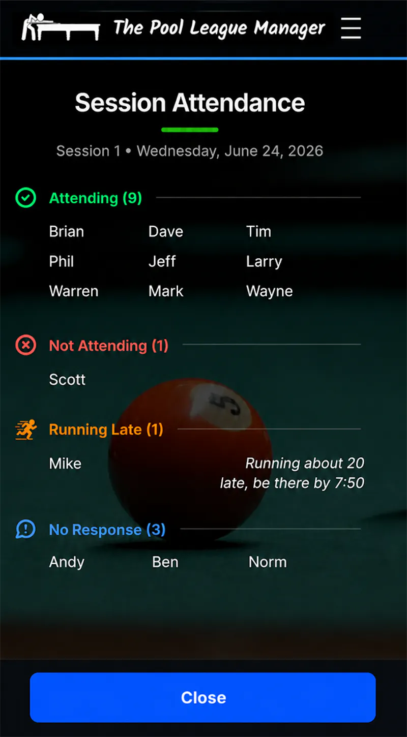 The Pool League Manager screenshot 4