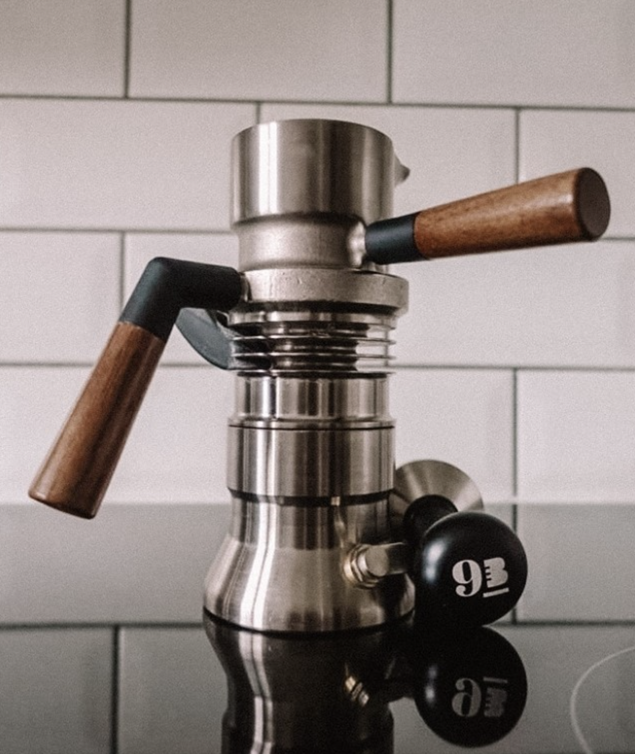 9Barista 커피 머신 - 최초의 바리 스타 등급 스토브 탑 에스프레소 머신. 미디어 5