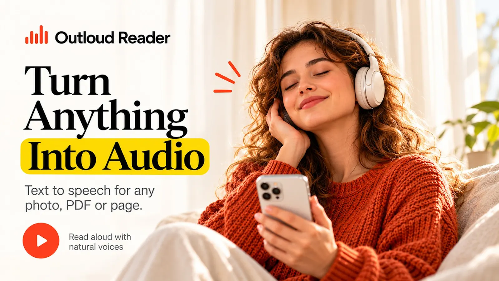 Outloud Reader - Text to Speech screenshot 1 (video preview)