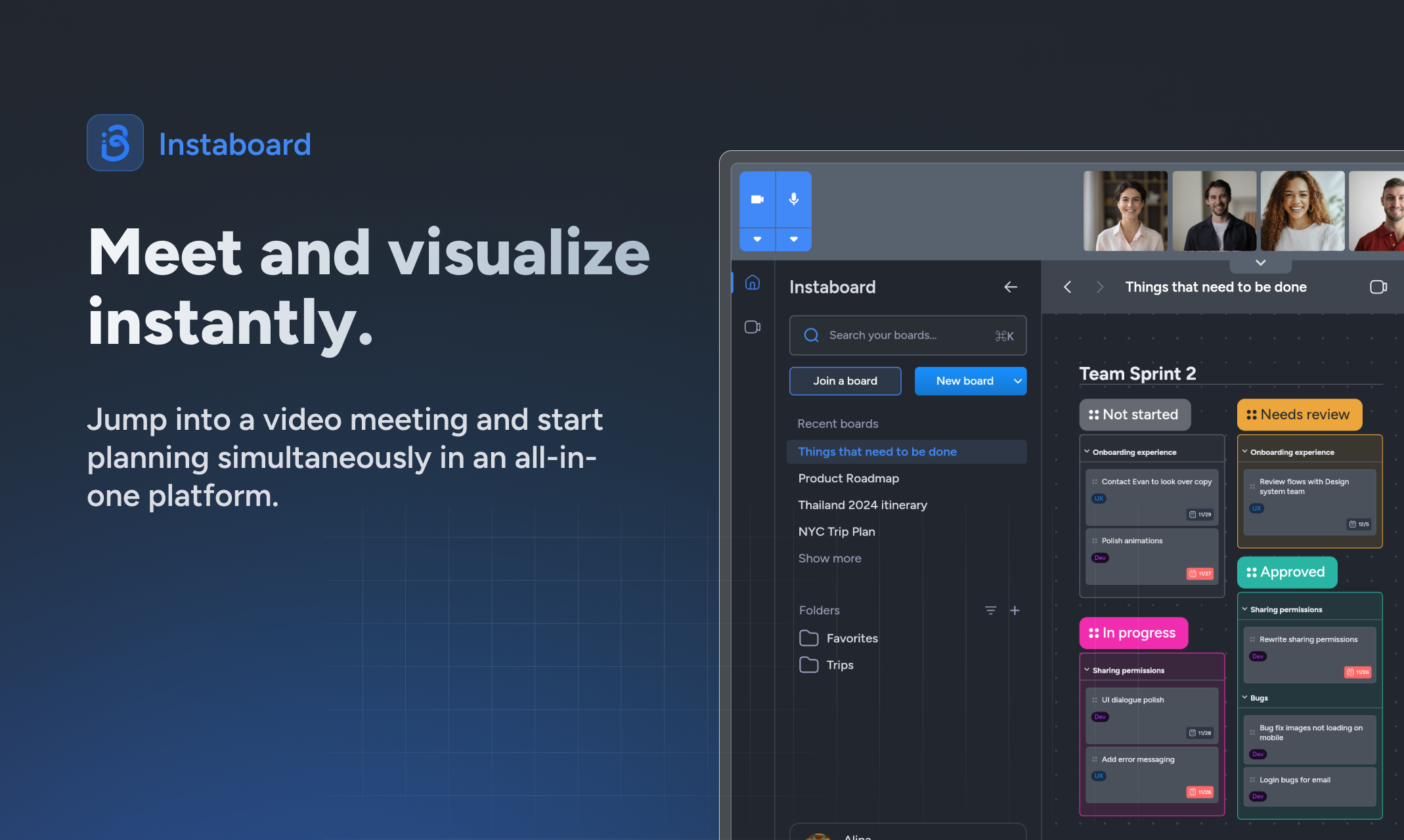 Mídia 2 de Reuniões Instaboard