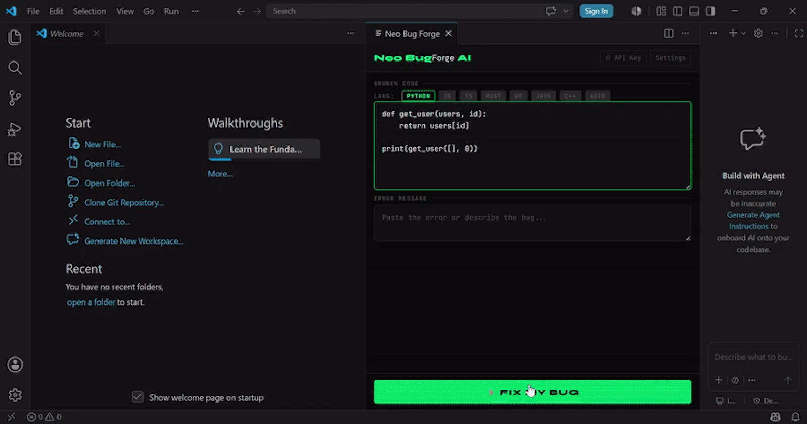 NEO BUG FORGE screenshot 1